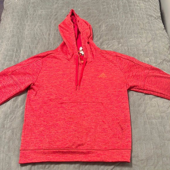 Adidas Climawarm Hooded Sweatshirt, Hoodie, Red, Size M - Picture 2 of 9
